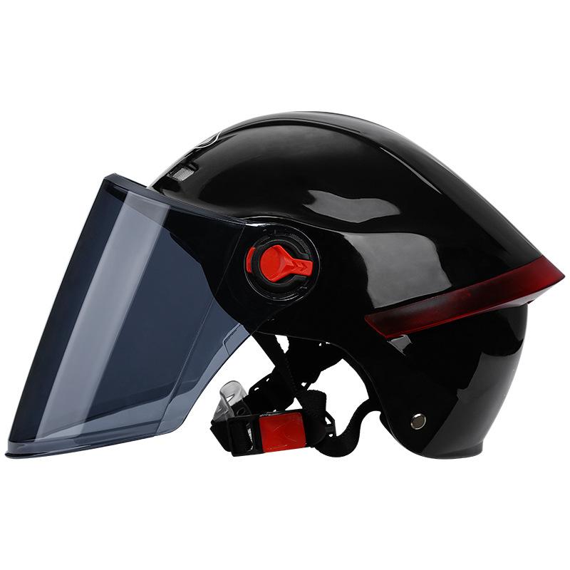 [Custom] Summer Half Helmet for Motorcycle/Electric Bike Unisex Safety with Sun-Protective Clear Visor 3C/DOT Certified