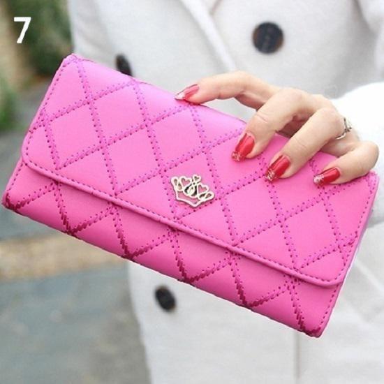 Pu Lady Faux Leather Long Purse Clutch Wallet Card