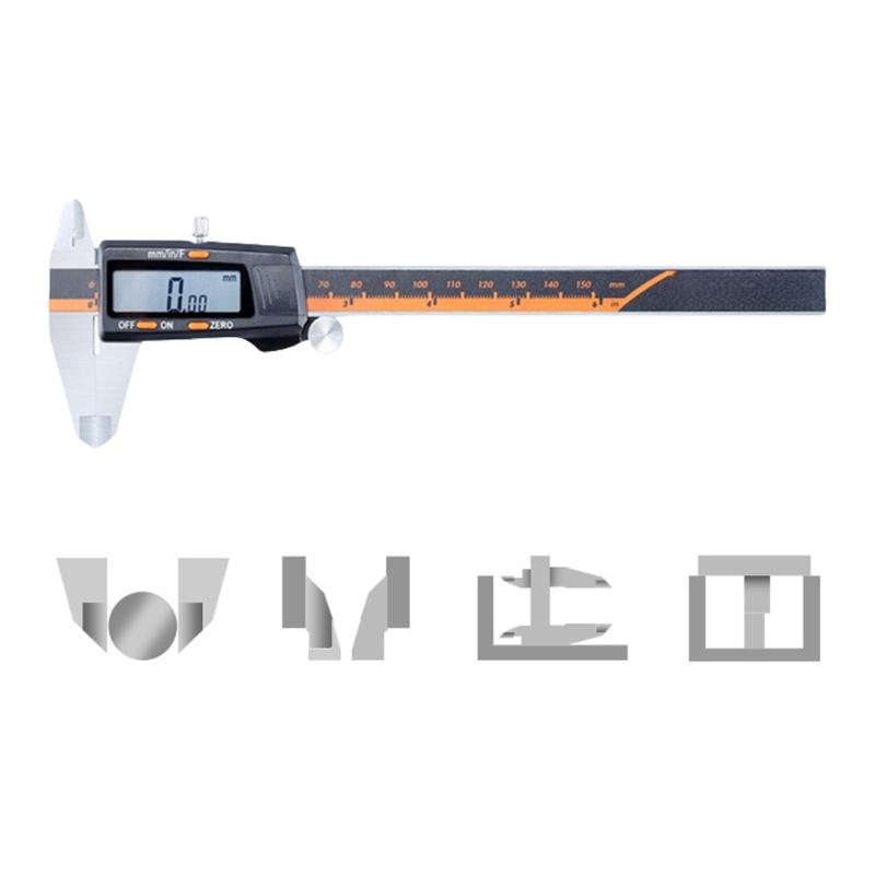 Stainless Micrometer Gauges Vernier Caliper 0-150mm Digital Display Electronic Caliper with Fraction/MM/In Conversion
