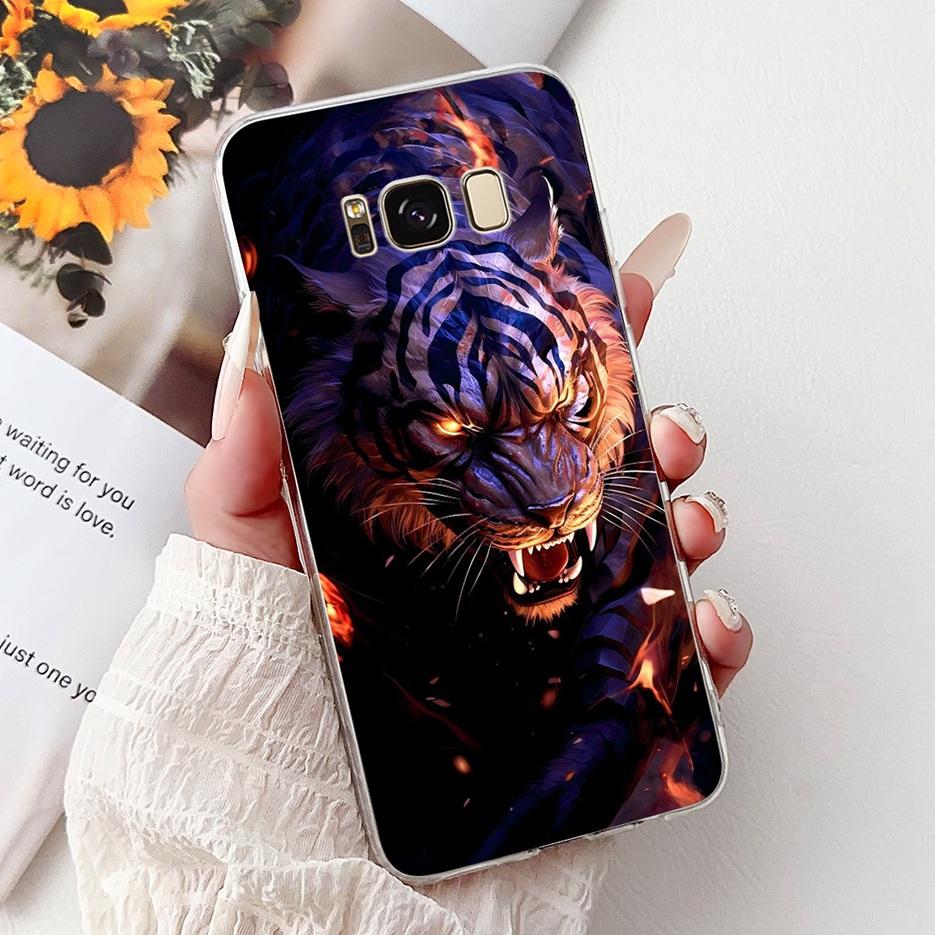 For Samsung Galaxy S8 Plus Case SM-G955F Luxury Flowers Painted Cover Soft Slim Phone Case For Samsung S8 S8+ GalaxyS8 Plus Bags