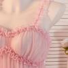 Sexy Babydoll Dress Women Lingerie See-through Sling Wedding Nightdress And T-back Set Elegant Cute Sleepwear For Date Surprise