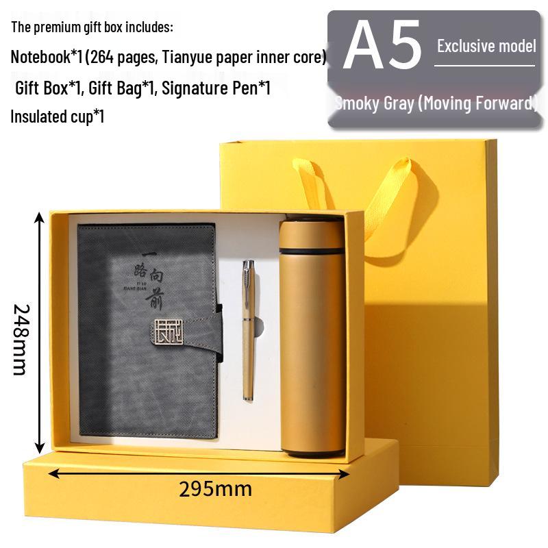 A5 Custom Strap Diary Notebook with Logo in Gift Box