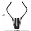 AIRSPEED Car Steering Wheel Cover Sticker Real Carbon Fiber Steering Wheel Center Frame Decorative Sticker Trim for Infiniti Q50 Q60 2018 2019 2021