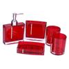 Acrylic 5pc Bathroom Accessories Set Bath Cup Bottle Toothbrush Holder Soap Dish