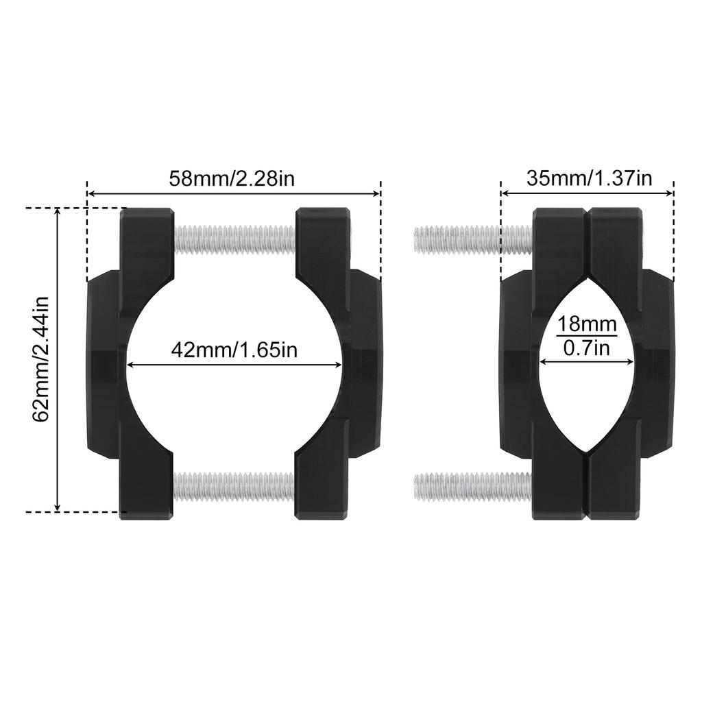 1pc 17-42mm CNC Modification Bracket for Motorcycle/Scooter/ATV Electric Bike Bicycle,Headlight Spotlight Fixed Clamp AdapterGood Product
