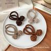 New Women Coffee Color Chinese Knot Hairband Hair Accessories Ponytail Elastic Hair Ties for Girls Hair Rope