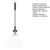 Telescopic Metal Rake Adjustable Retractable Gardening Leaves Rake Long Handle Claw Rake Nail Rake Backyard Lawn Farm Cleaning Tool