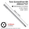 200mm Torx šroubovací bity Magnetické Dutá Hlava Květ Švestky Ocel S2 Bezpečnostní bit T6-T40 1/4'' Šestihranná Stopka Ruční Elektrické Nářadí