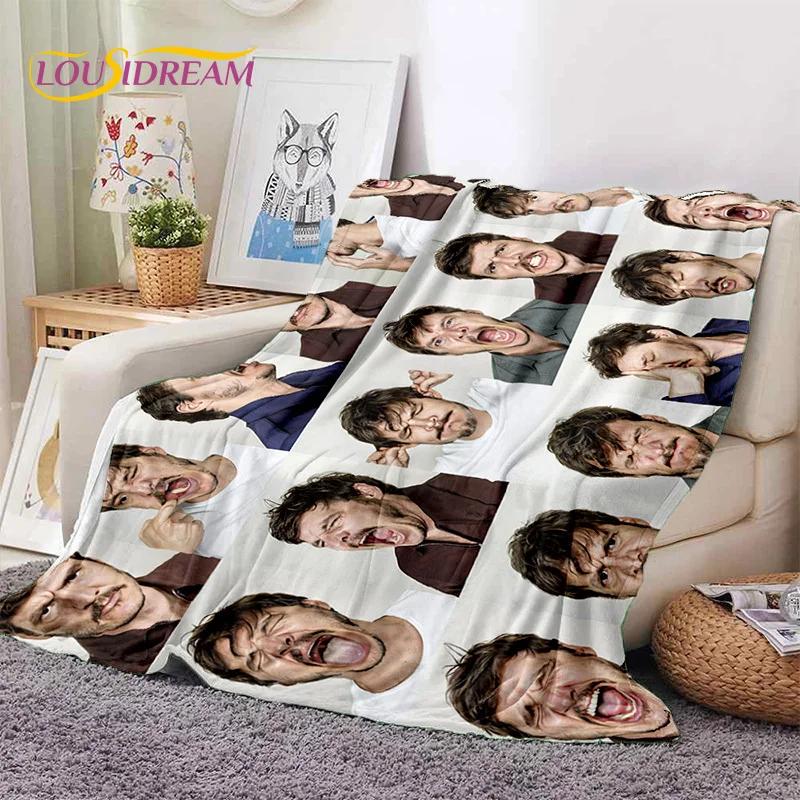 Jose Pedro Pascal Actor Star Soft Flannel Blanket for Beds Bedroom Sofa Picnic,Throw Blanket for Cover Outdoor Leisure Nap Gift