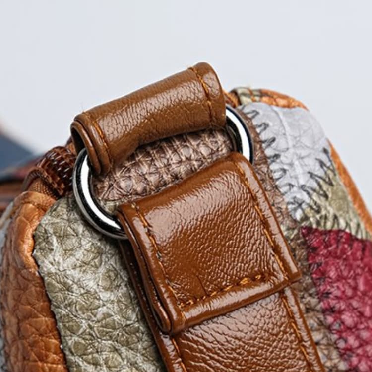 Damen Messenger-Tasche Schultertasche aus PU-Leder-Patchwork