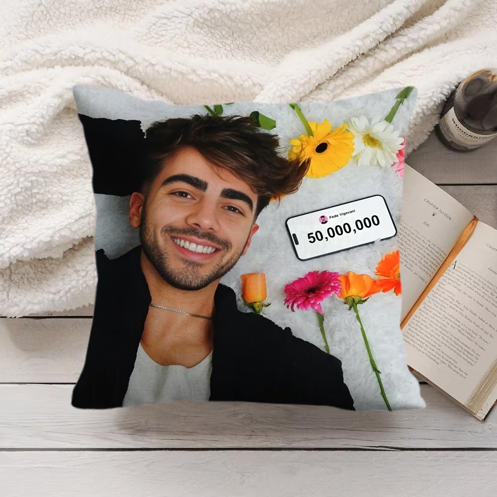 Celebrity Fede VVigevani Cushion Cover Silky Short Plush Invisible Zipper Dustproof Sofa Pillow Case for Home Decor