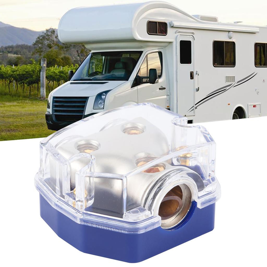 Power Distribution Block Car Audio 2 Way Ground Cable Splitter Fit for RV Replacement