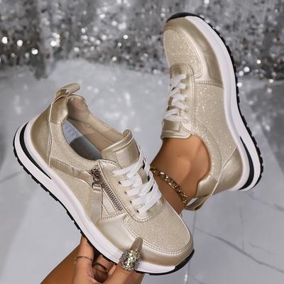 Modische Damen-Sneaker mit dicker Sohle, runde Spitze, Modeschuhe für Damen, bequem, atmungsaktiv, strapazierfähig, Freizeitschuhe Zapatos De Mujer
