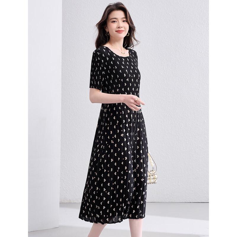 ORIGIN Printed Pleated A-line Dress M