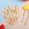 100PCS/Bag Disposable Wooden Fruit Forks Dessert Cakes Fruit Appetizers Household Wedding Party Restaurant Tableware