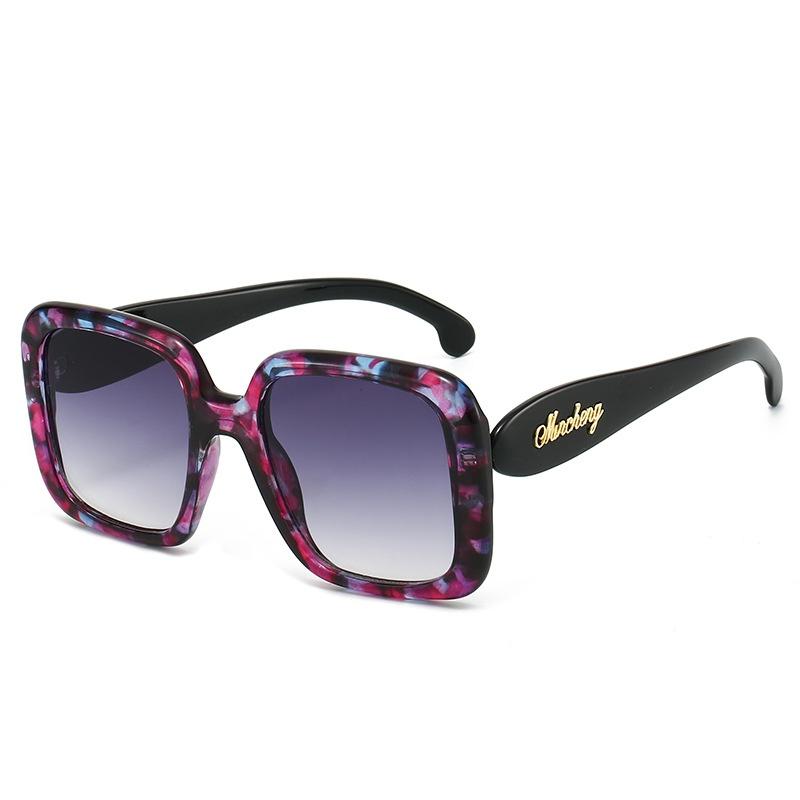 Retro Tortoiseshell Gradient Square Women Sunglasses  Brand Personality Frame Design Trendy All Match Men Sun Glasses Uv400