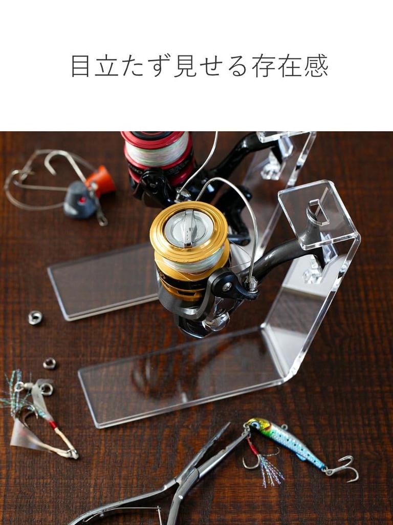Amenist Spinning Reel Acrylic Display of 2 Reel Stand, (Set Stands) 004-310