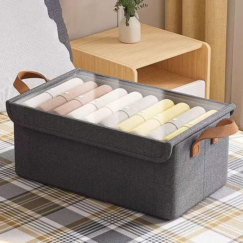 Foldable Fabric Storage Box for Clothes and Pants - Large Capacity Wardrobe Organizer