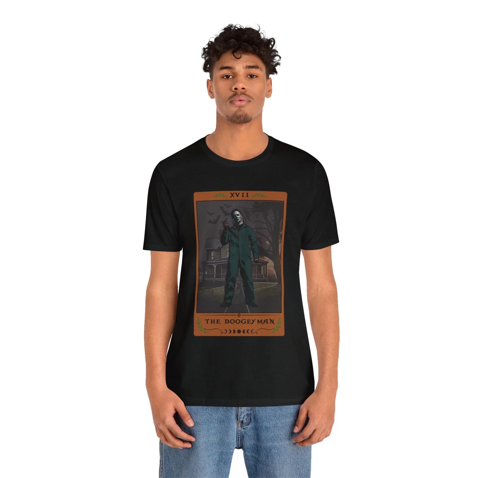 The BoogeyMan Tarot Card Shirt, Horror Characters Tarot Card Halloween Shirt L