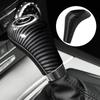 Car Gear Shift Knob Cover Interior Trim For Mercedes-Benz W204 C Class ABS Carbon Fiber Grain Car Lever Gear Shift Knob Collar