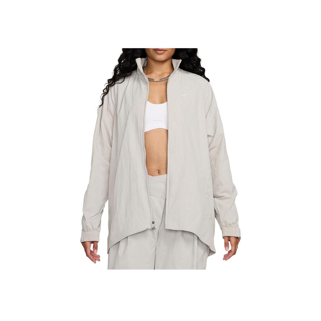 Nike Sportswear Collection Dry Sweat-Wicking Zip Jacket Women Jackets Light-Iron-Ore White FV7535-014