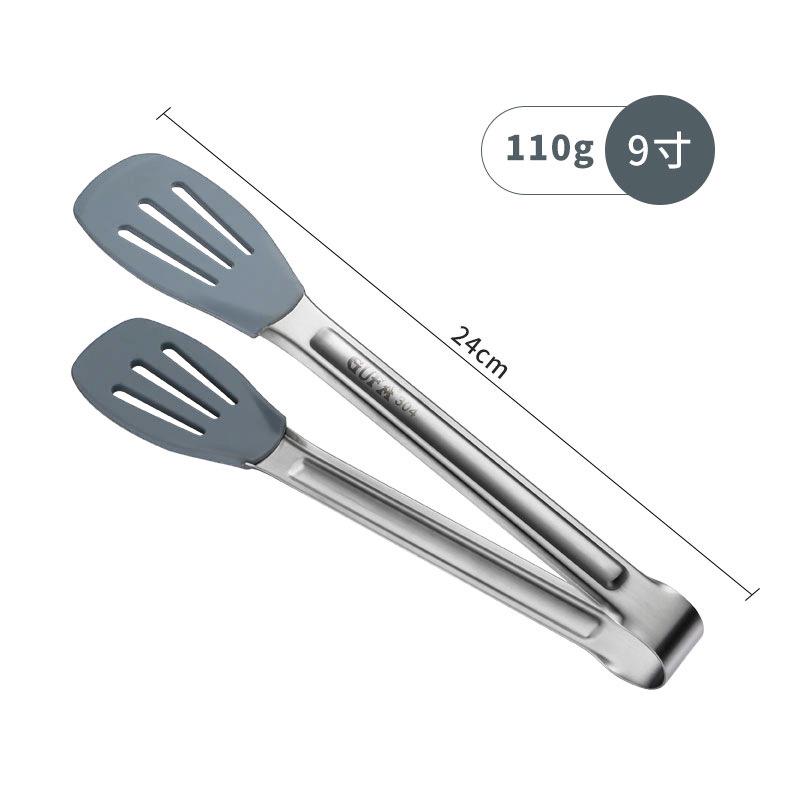 Silicone Hollow Head BBQ Tongs Bread Steak Clips Nonstick Meat Salad Clamp for Home Cooking Utensils Kitchen Accessories