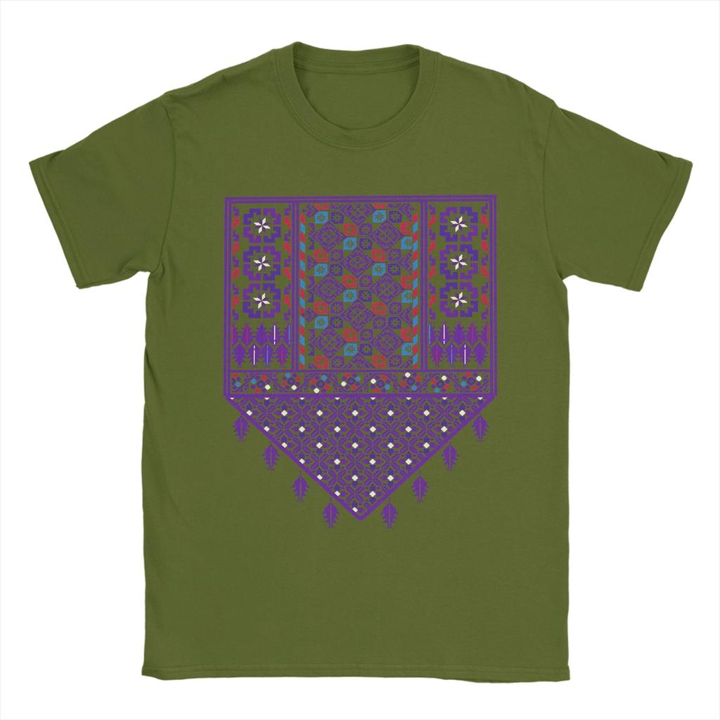 Unisexs Palestine Palestinian Embroidery Tatreez Cross TShirts Cotton Tees Beach Y2K ShortSleeve TShirt ONeck Casual Tee Shirt