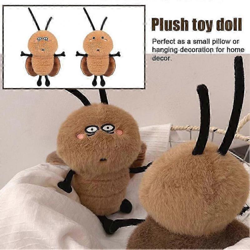 Cute Cockroach Doll Creative Plush Toy 7.8 Inch