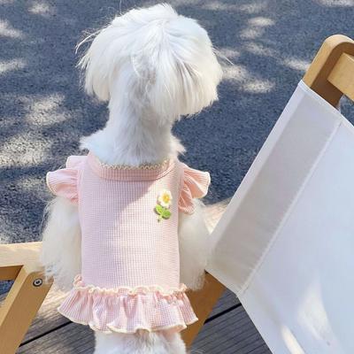 Thin Fabric Dog Skirt INS Style Pet Clothing Dog Supplies Spring Dog Vest  Small Medium Dogs