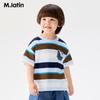 M.Latin Kids' Striped Peek-a-Boo Short Sleeve T-Shirt