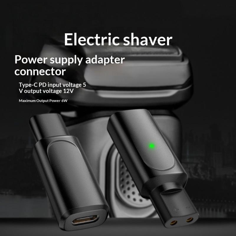 1Pcs Charging Converter 12V Type-C Shaver Charger Adapter Fit For Braun Series 3 5 7 9 6 1 Xt5 Electric Shaver Machine