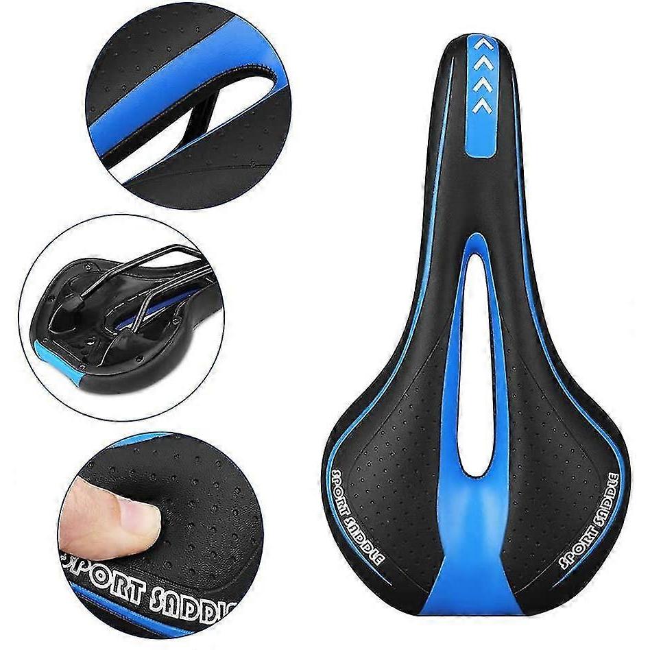 Ergonomic Bicycle Saddle Comfortable Bike Seat With Hollow Cushion Breathable Gel Padded