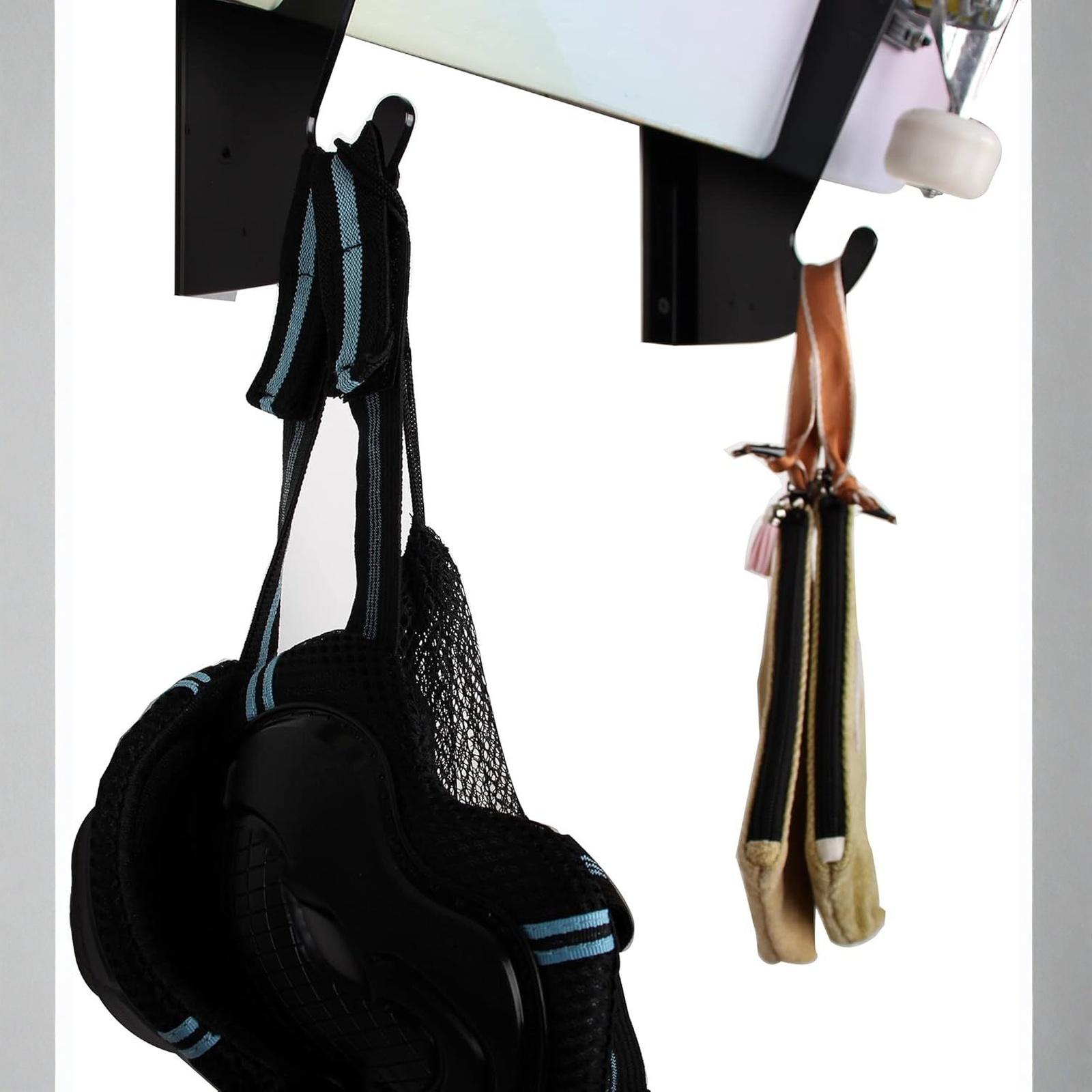 Skateboard Wall Mount Rack Surfboard Holder Bracket Snowboard Hanger Storage for Skate Board Long Board Indoor Living Room nero