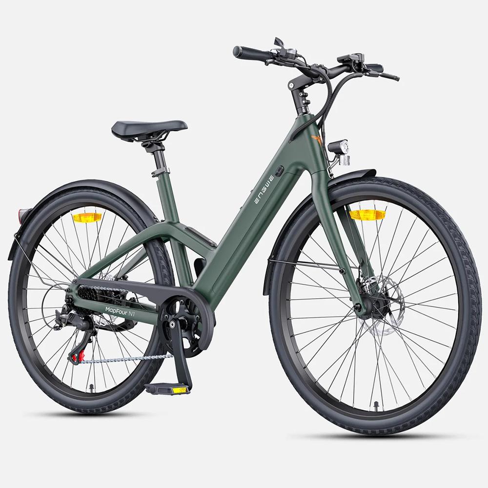 Rower Elektryczny dla Dorosłych ENGWE N1 Air ST Silnik 250W Hamulec Mechaniczny 36V 10AH Miejski Ebike Prędkość Maksymalna 25 km/h Shimano 7 Biegów Wyświetlacz LCD