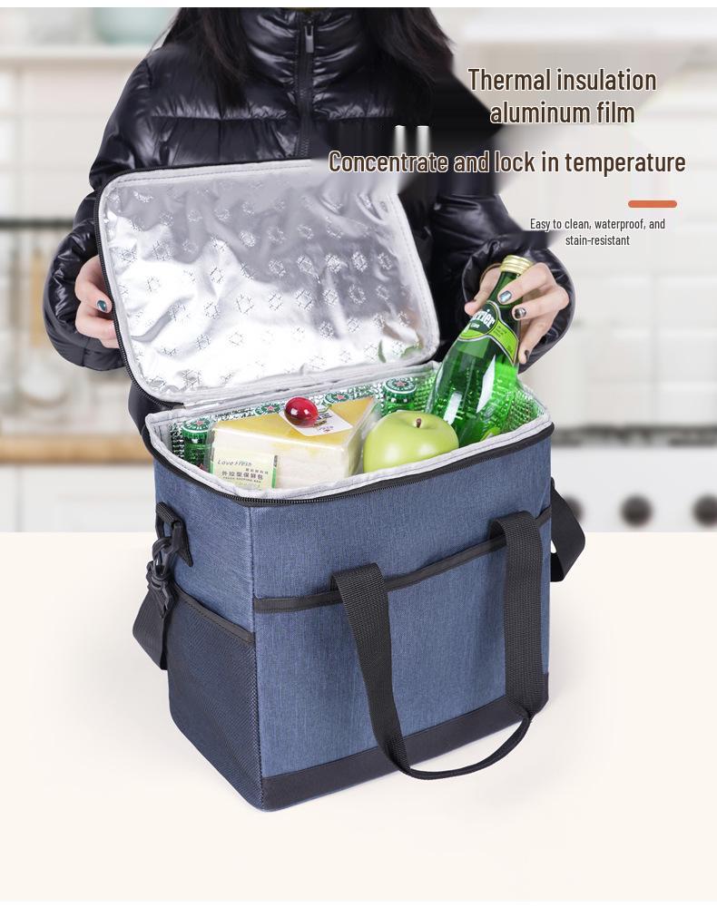 Large Capacity Insulated Oxford Cloth Picnic Lunch Bag