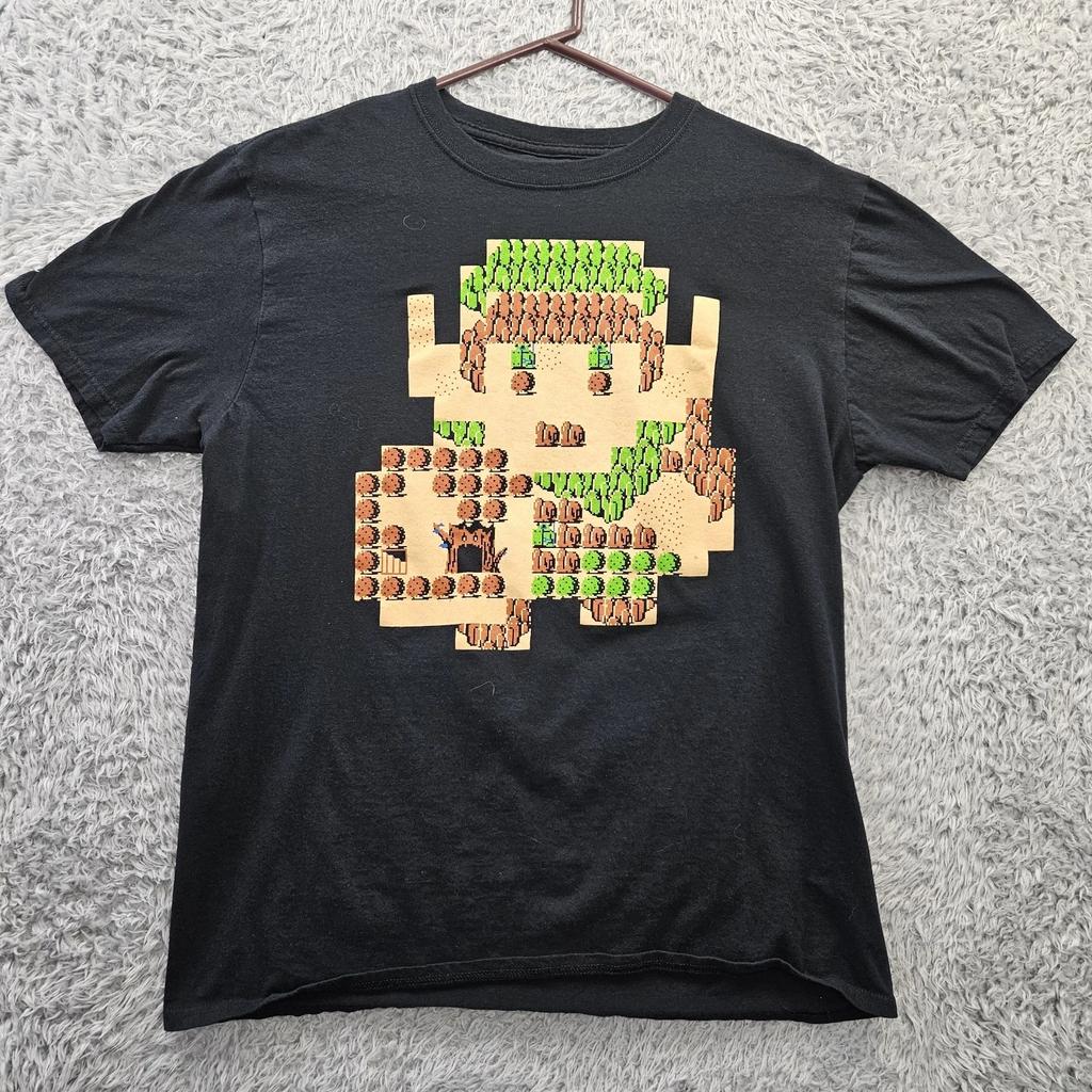 Lootwear Legend of Zelda 100% Cotton T-shirt Mens Tees Top Loot Crate 8 Bit Map Print Men Large