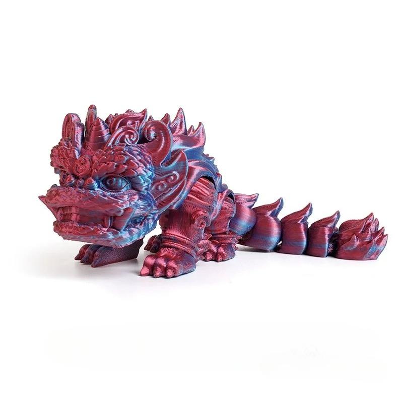 3d Miniature Funny Ornament Decoration Chinese Lion Dance Model Joint Movable Figurine Home Decor Craft