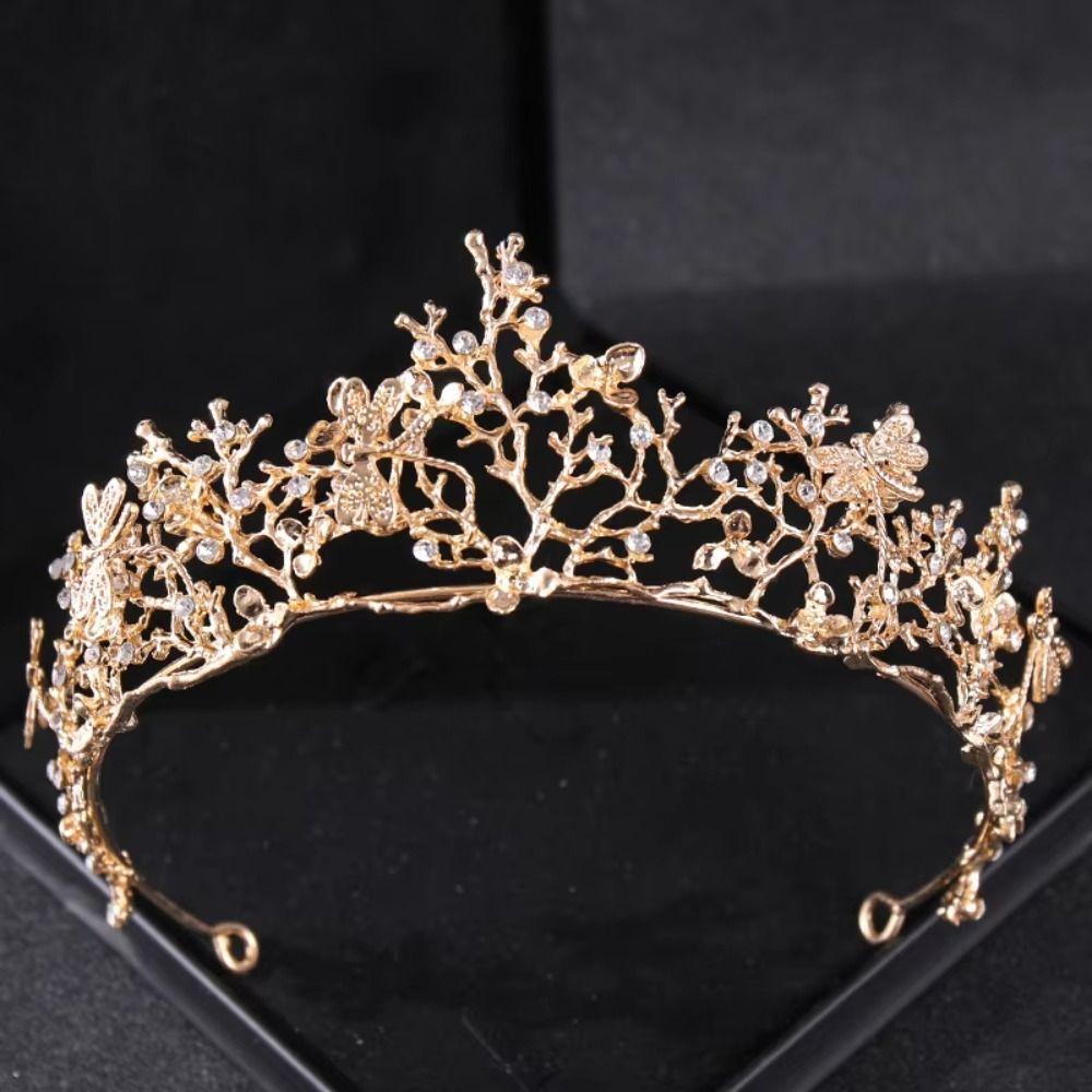 Bar Mitzvah Crown Metal Princess Crowns Rhinestone Bride Tiaras Retro Crown Wedding