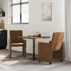 Dining Room Chairs with Casters 2 pcs Brown 57 x 66 x 94 cm
