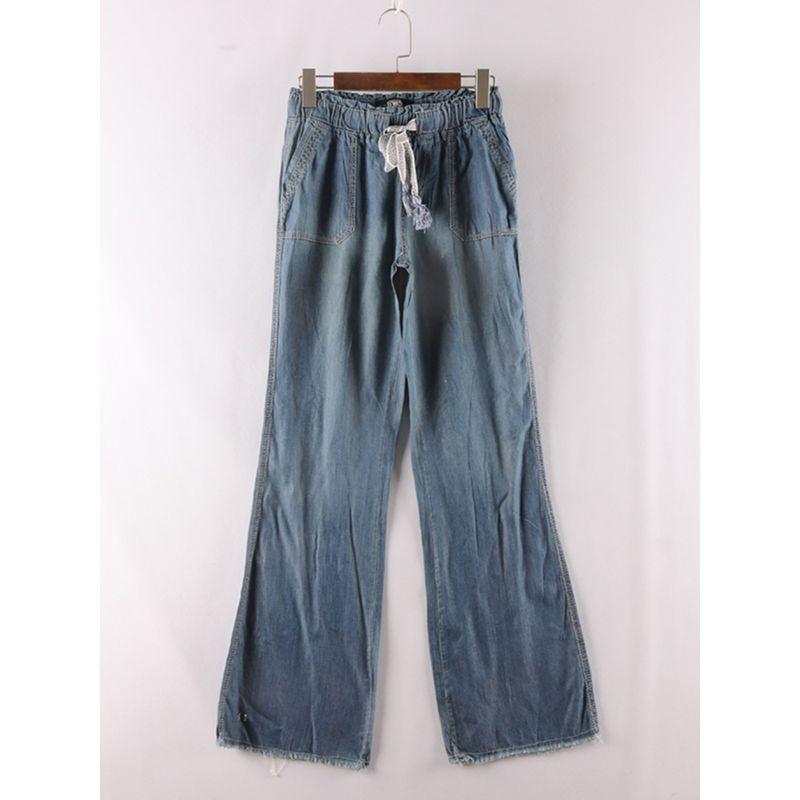 

Мода Экспорт Одинокая Полная Девушка Свободный Крой Стройнящий Легче всего Сочетать Тонкий Деним Женский Эластичный С Высокой Посадкой Повседневный с Большими Карманами Blue S