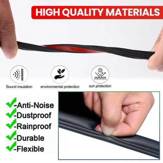16FT 3-Layer Door Rubber Seal Strip Window Protector Moulding Strip Parts Auto