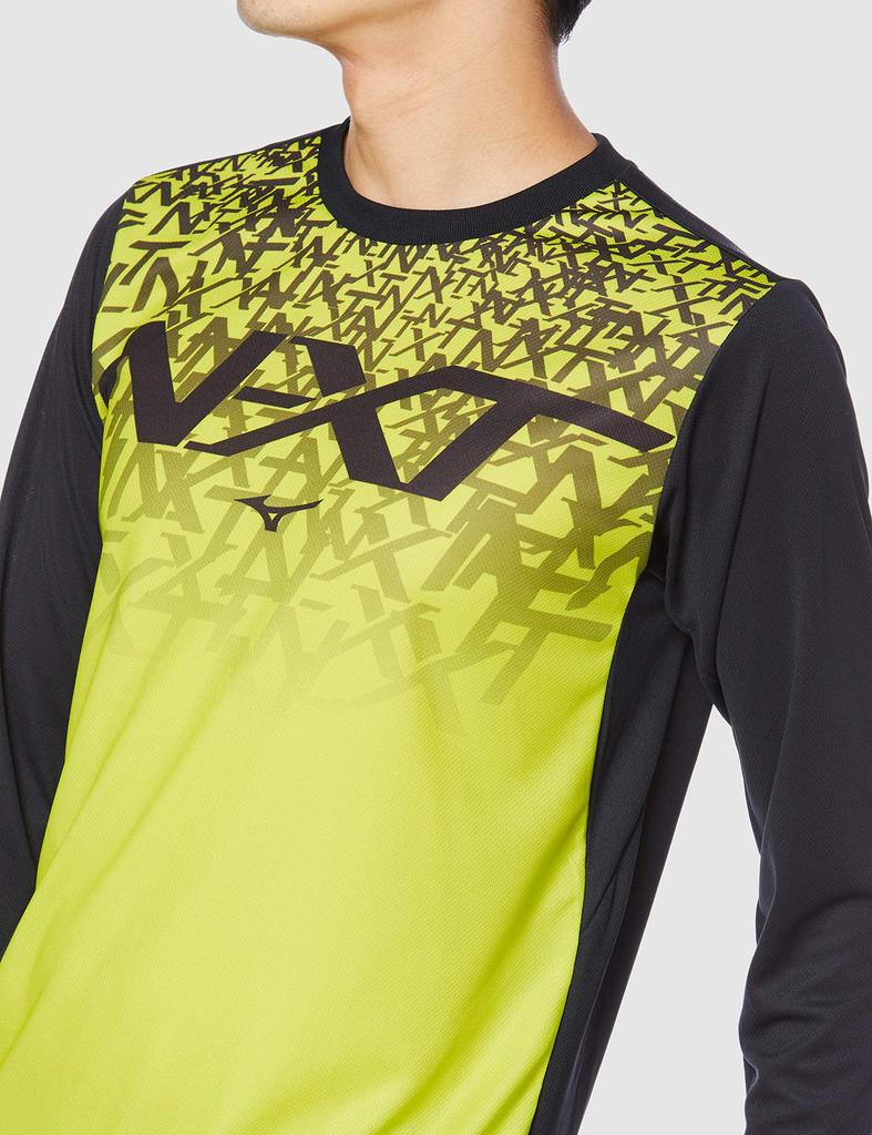 Mizuno Training Wear 32JA0740 Safety Japan Size Small to Japanese Size N-XT T-Shirt (Long Sleeve) Yellow, (equivalent Small)