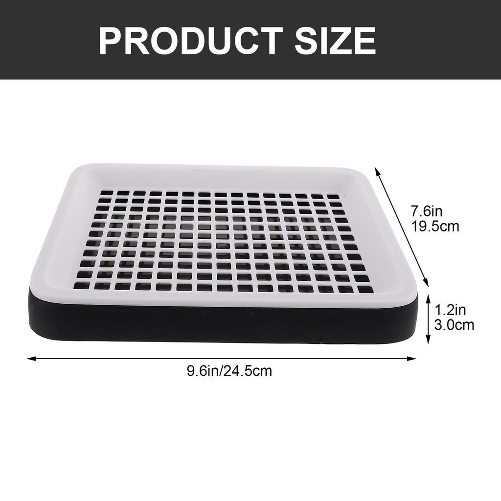 Rabbit Litter Box Bunny Potty Training Toilet for Small Pets with Heightened Fence Anti-Splash Design Large Activity Space Fixed