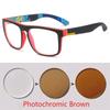 Sport Myopia Eyeglasses Men Photochromic Goggles Glasses Fashion Square Nearsighted Glasses -0.5 -0.75 -1.0 -2.0 To -6.0