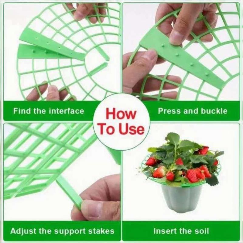10Pcs Durable Watermelon Support Rack 3-Legged Reusable Strawberry Planting Holder Plant Protector for Farm Vegetable Growing