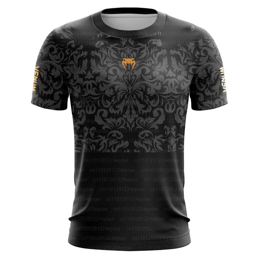 UFC Fight Night Topuria Herren T-Shirt Sportbekleidung Mixed Martial Arts Training Kurzarm T-Shirt Herren Atmungsaktive Tops