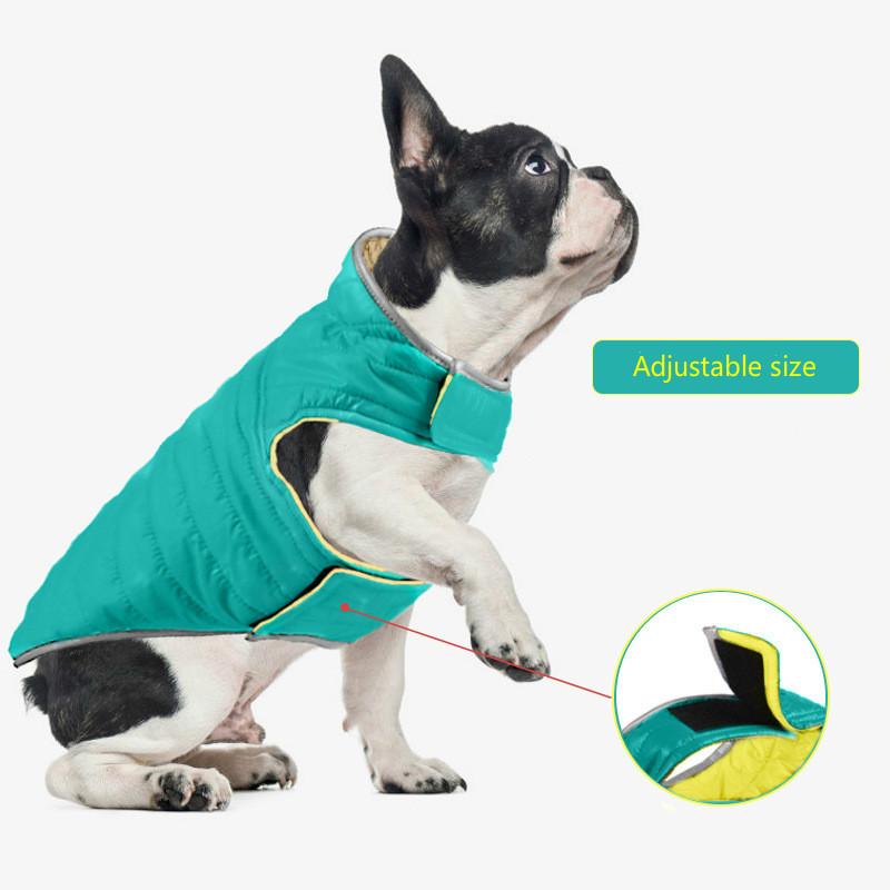 Autumn Winter Pet Clothes Reflective Dog Down Jacket Double-sided Nylon Spinning Waterproof Warm Dog Jacket Clothes Small Dogs