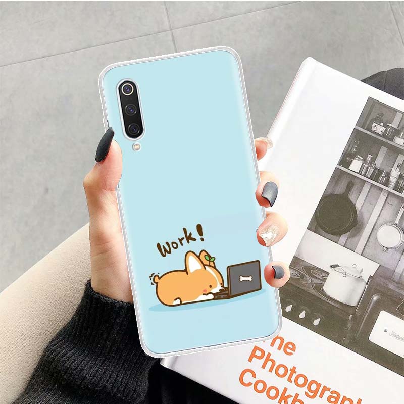 Cute Corgi cartoon Dog Phone Case For Xiaomi Redmi Note 13 14 15 Pro Plus 12S 12 14S 11S 11E 10 10S 11 11T 5G 4G Cover Coque Red