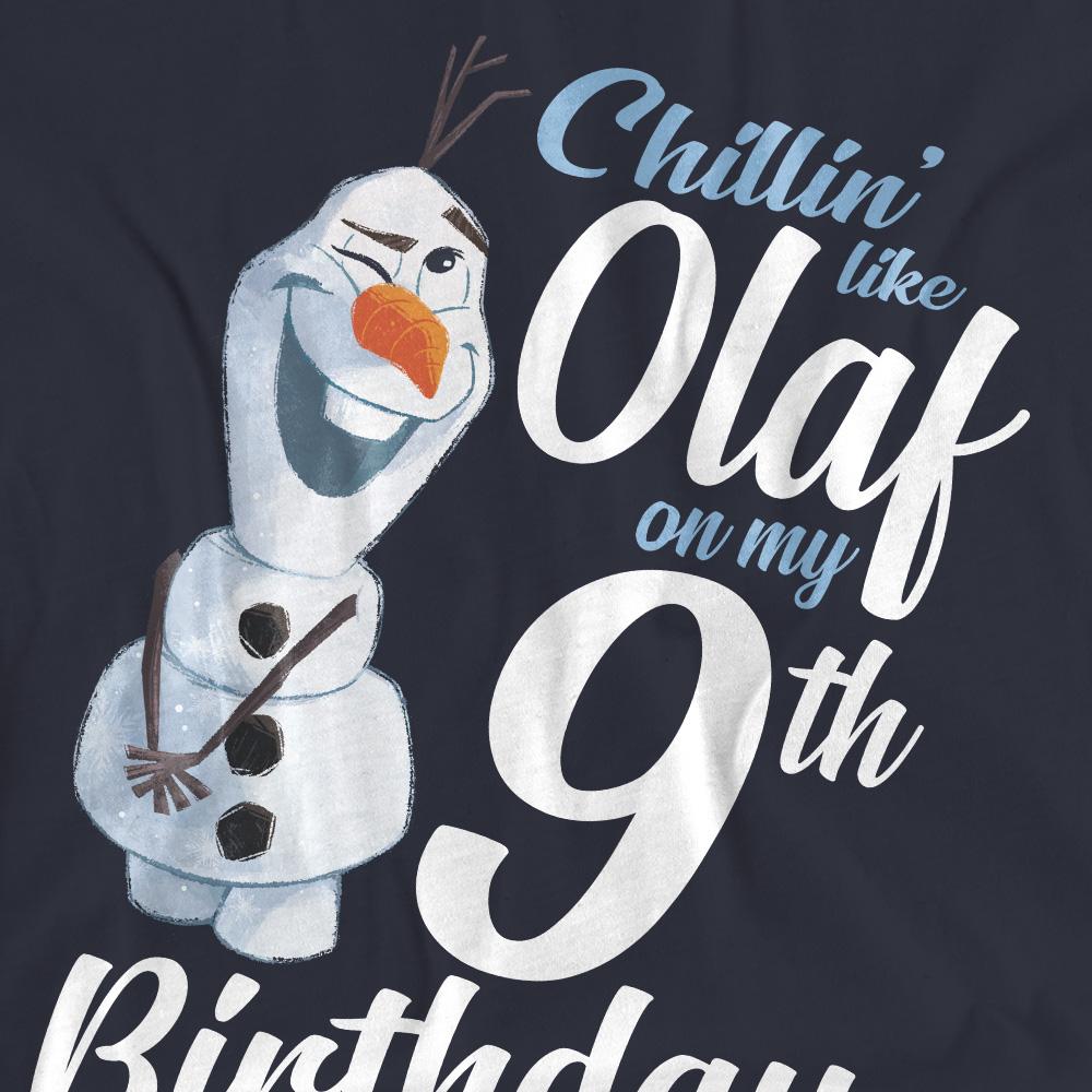 Frozen Womens/Ladies Chillin Like Olaf 9th Birthday T-Shirt