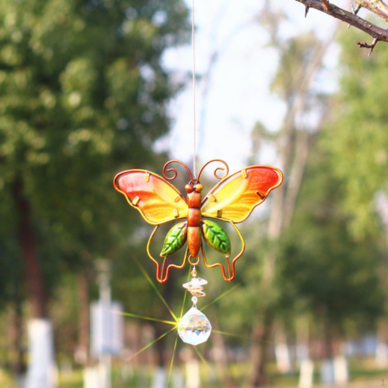 Chandelier Crystal rainbow making Windchime Ornament for Butterfly 1pc